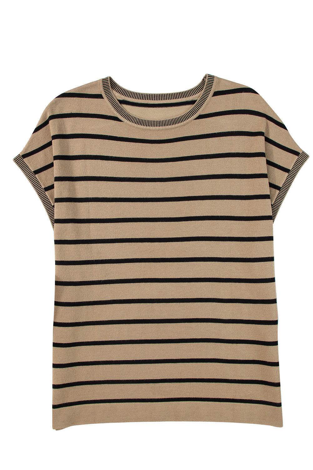 Rose Stripe Knitted Dolman T Shirt