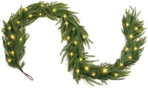 12FT (2 * 6FT) Christmas Norfolk Pine Garland