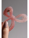 Pink Long Tail Bow Knot Shape Hair Claw