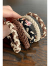 Khaki 5Pcs Braided Elastic Hairband