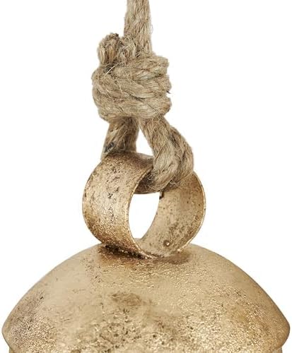 Deco 79 Gold Metal Tibetan Inspired Decorative Giant XL Cow Bells