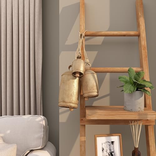 Deco 79 Gold Metal Tibetan Inspired Decorative Giant XL Cow Bells