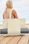 Black Canvas Large Tote Yoga Mat Bag