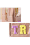 Dark Khaki TRAVEL Chenille Letter Clear Makeup Bag