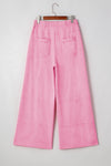 Black Mineral Wash Exposed Seam Wide Leg Cargo Pants
