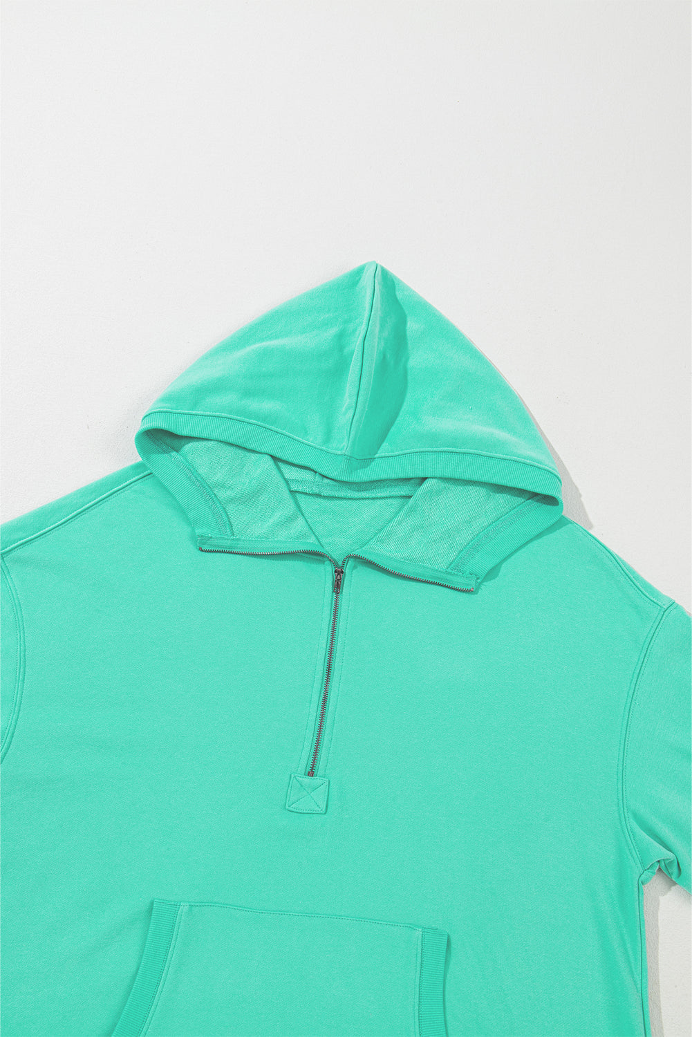 Bonbon Kangaroo Pocket Half Zipper Oversized Hoodie