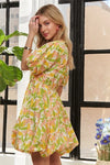 ADORA Puff Sleeve Floral Dress