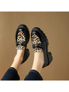 Cocoa Yacht Club Leather Leopard Platform Loafer