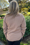 Dark Khaki GOBBLE Letter Graphic Thanksgiving Sweatshirt