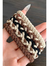 Khaki 5Pcs Braided Elastic Hairband