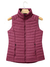 Sky Blue Plush Collared Quilted Zipped Puffer Vest