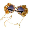 Cocoa Yacht Club Baroque Retro Hollow Flower Sunglasses