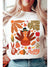 Beige Thanksgiving Fall Vibe Graphic Crew Neck Sweatshirt