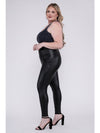 Plus High Rise Faux Leather Leggings