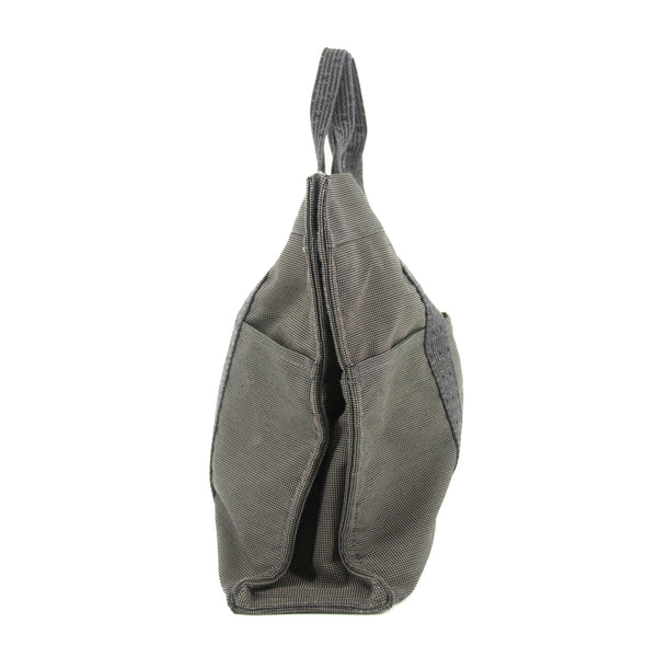 Hermes Herline MM Grey Canvas Tote Bag