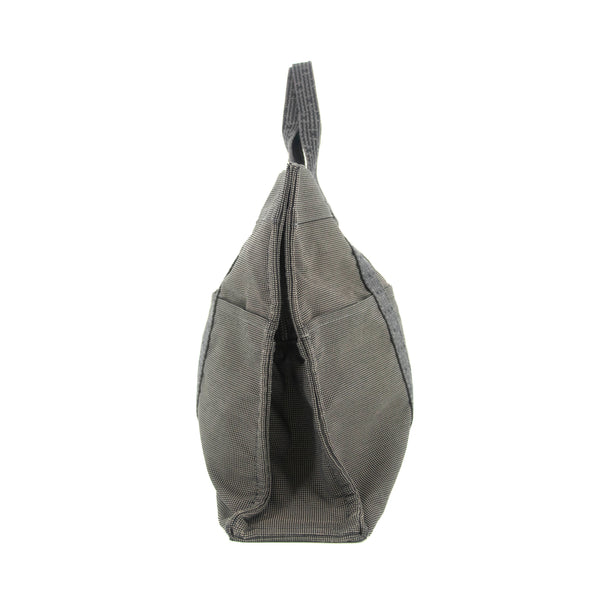 Hermes Herline MM Grey Canvas Tote Bag