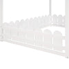 Cocoa Yacht Club Full Size Wood Bed House Bed Frame with Fence (White )