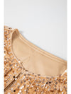 Golden Fleece Sequin Open Front Collarless Jacket