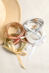 Apricot Glitter Bowknot Layered Jelly Bracelet