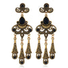 Cocoa Yacht Club Retro Leaf Water Droplet Tassel Earrings