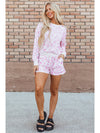 Pink Leopard Print Pullover and Shorts Pajama Set