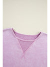 Orchid Petal Mineral Wash Drop Shoulder Oversized Sweatshirt