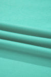 Sea Green Solid Color Plus Size Pullover and Loose Shorts Set