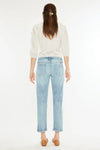 Kancan Mid Rise Distressed Boyfriend Fit Jeans