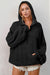 Double Take Half Zip Long Sleeve Hoodie with Kangaroo Pocket