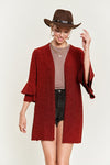 Glitter bell sleeve kimono style cardigan PLUS