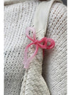 Pink Long Tail Bow Knot Shape Hair Claw