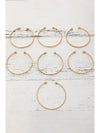 Gold 7pcs Textured Open Alloy Bangle Set