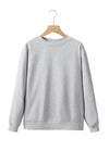 Orange Plain Drop Shoulder Crewneck Pullover Sweatshirt