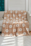 Rose Red 127x152cm Smile Flannel Fall Winter Blanket