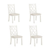 TOPMAX Mid-Century Solid Wood 5-Piece Round Dining Table Set, Kitchen Table Set with Upholstered Chairs for Small Places, Walnut Table+Beige Chair (old sku:SH000226AAD)