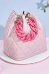 Black Acrylic Chain Golden Hook Bag Accessory