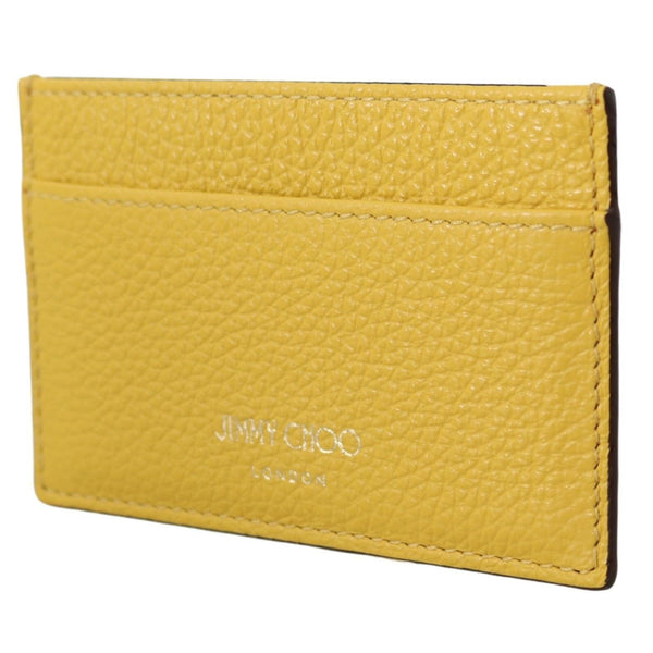 Jimmy Choo Aarna Yellow Leather Card Holder