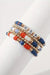 Multicolour 5pcs USA Independence Day Beaded Bracelet Set