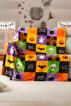 Purple Plaid Print Fleece Halloween Blanket