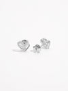 925 Sterling Silver Inlaid Zircon Heart Earrings