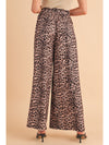 Desert Palm Boho Leopard Print Wide Leg Pants