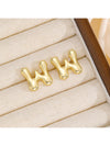 18K Gold-Plated Bubble Letter Stud Earrings