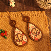 Wooden Teardrop Shape Earrings - Cocoa Yacht Club