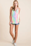 BiBi Tie Dye Terry Caged Neck Knit Camisole