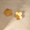 Cocoa Yacht Club Matte Brushed Flower Earrings