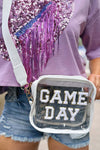 Black Chenille GAME DAY Pattern Clear Bag