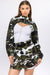 American Bazi Camouflage Cropped Jacket with Chains - Cocoa Yacht Club