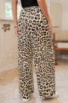 Parchment Allover Leopard Print Wide Leg Pants