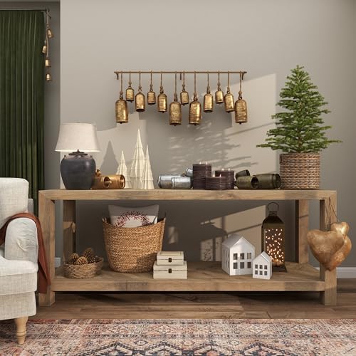 Deco 79 Gold Metal Tibetan Inspired Decorative Giant XL Cow Bells