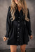 Ruched Button Up Long Sleeve Dress